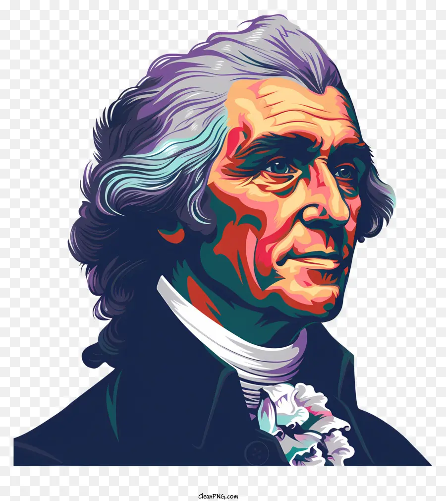Thomas Jefferson，De Longs Cheveux Homme PNG