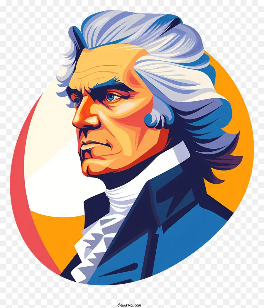Thomas Jefferson，Homme En Costume Bleu PNG