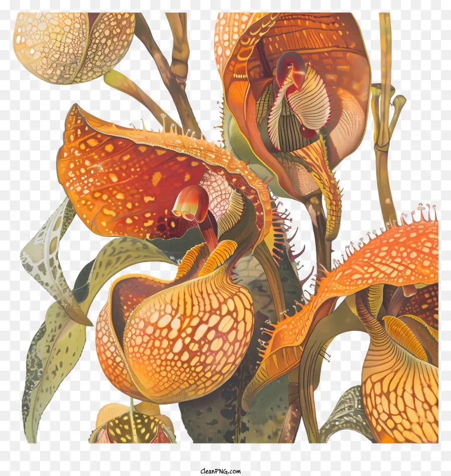 Népenthes，Plantes à Pichet Orange PNG