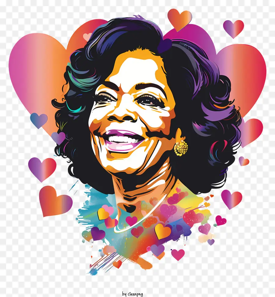 Oprah Winfrey，Arrière Plan Coloré PNG