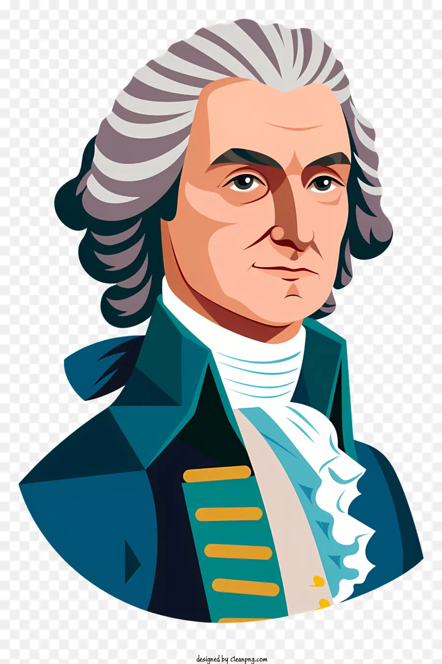 Thomas Jefferson，Uniforme Militaire Bleu PNG
