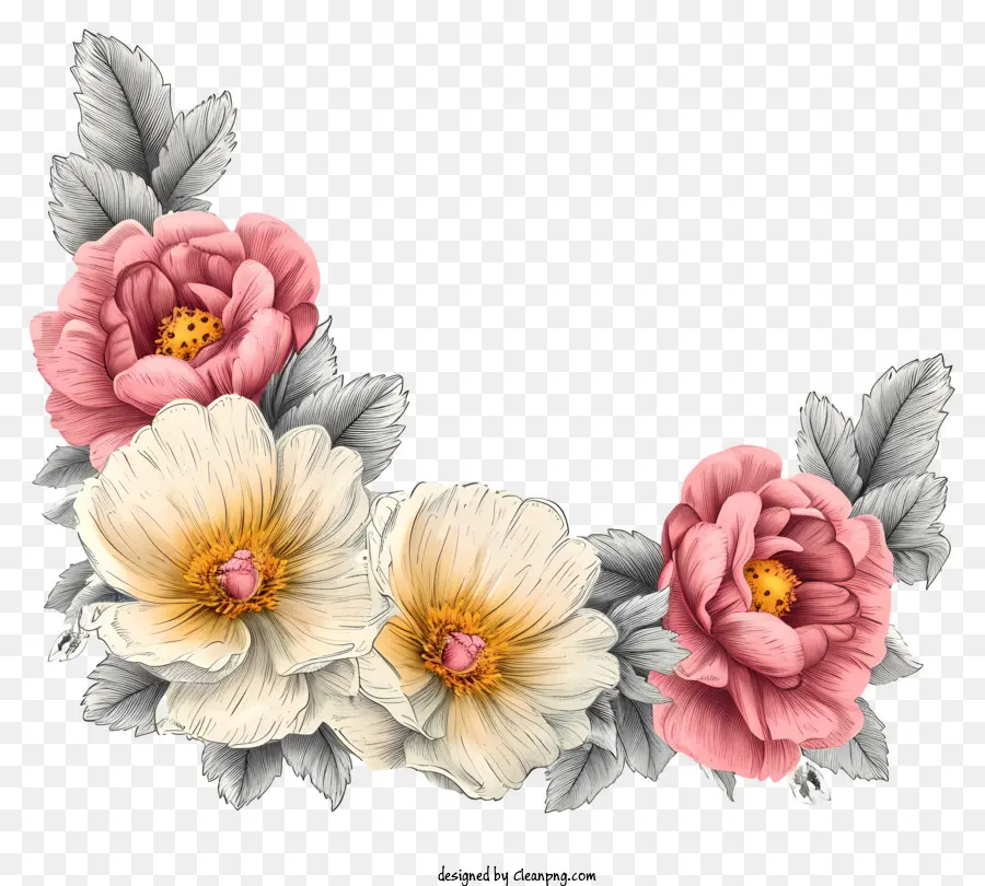 Numéro De Floral Huit，Bouquet PNG