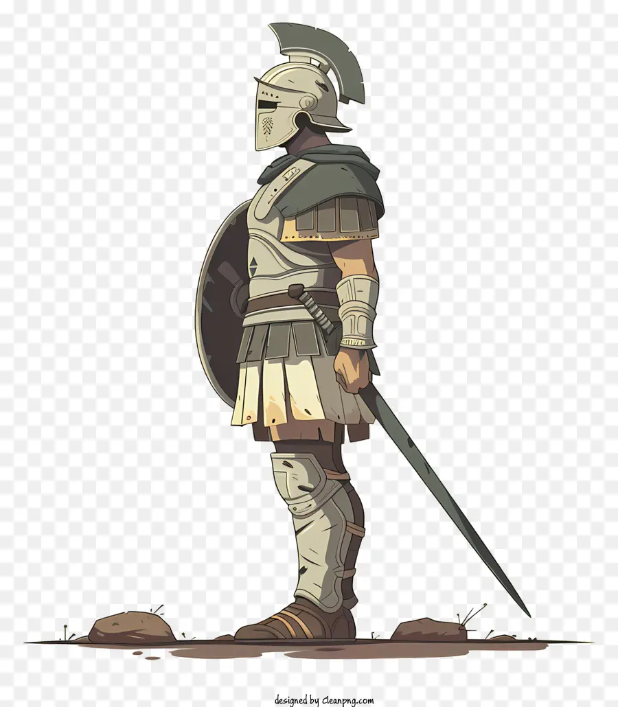 Ancien Soldat De La Rome，Homme Avec épée Et Bouclier PNG