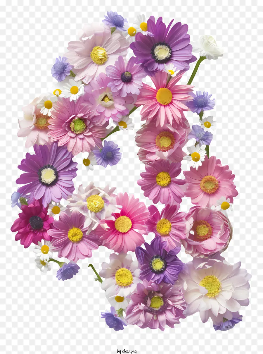 Numéro 4 Fleurs，Arrangement Floral PNG