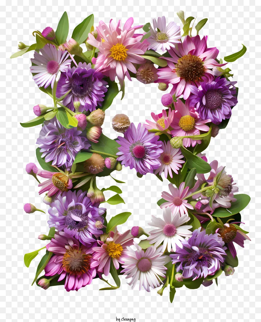 Lettre Florale B，Fleur De Lettre PNG