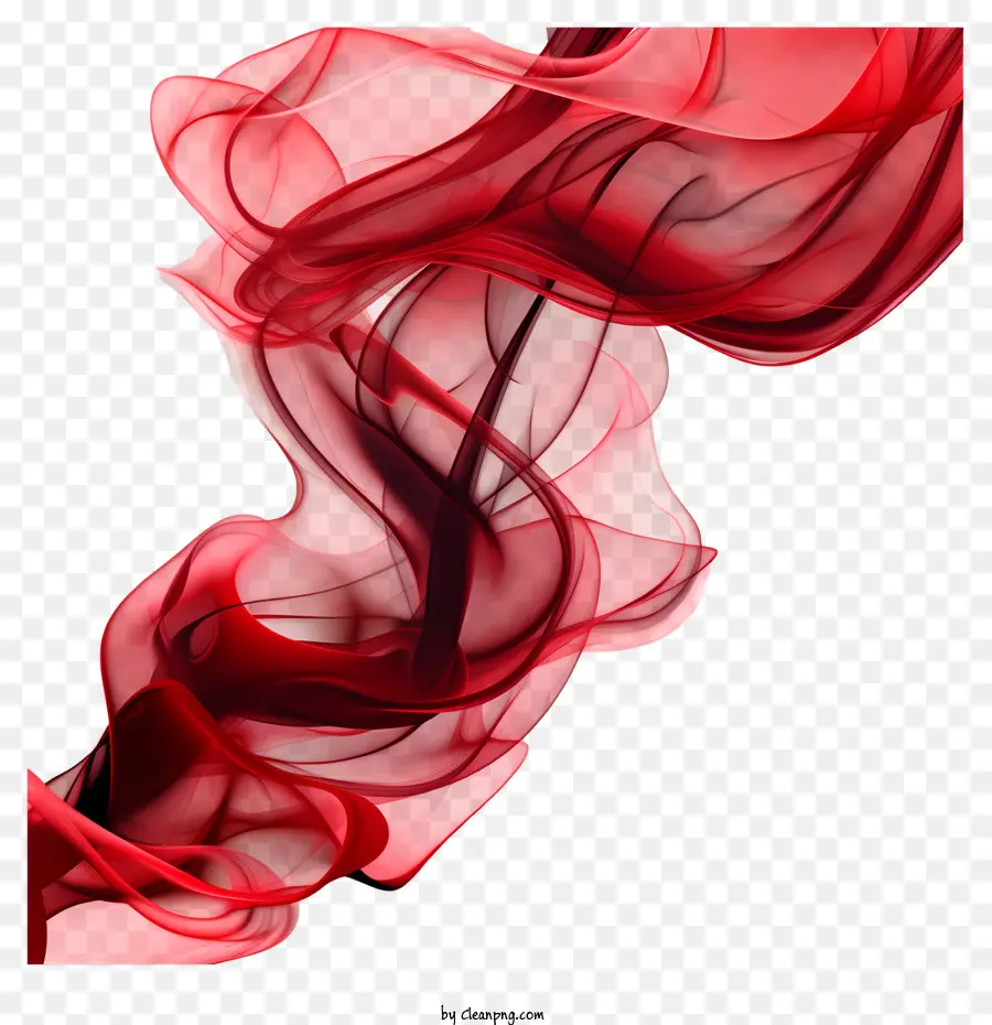 Rouge De Fumée，Art Abstrait Rouge PNG