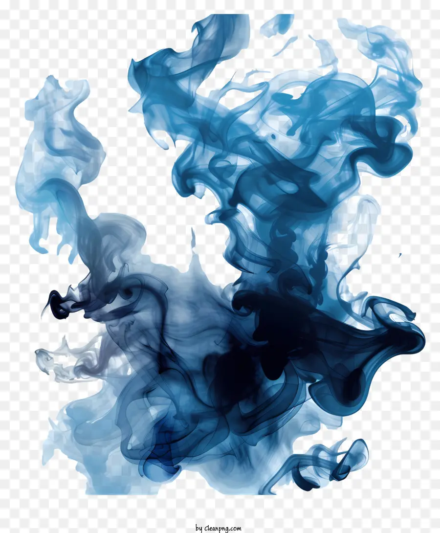 La Fumée Bleue，Peinture à L'aquarelle PNG