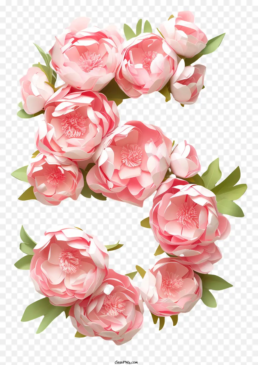 Numéro 5 Fleurs，Rose Pivoine PNG