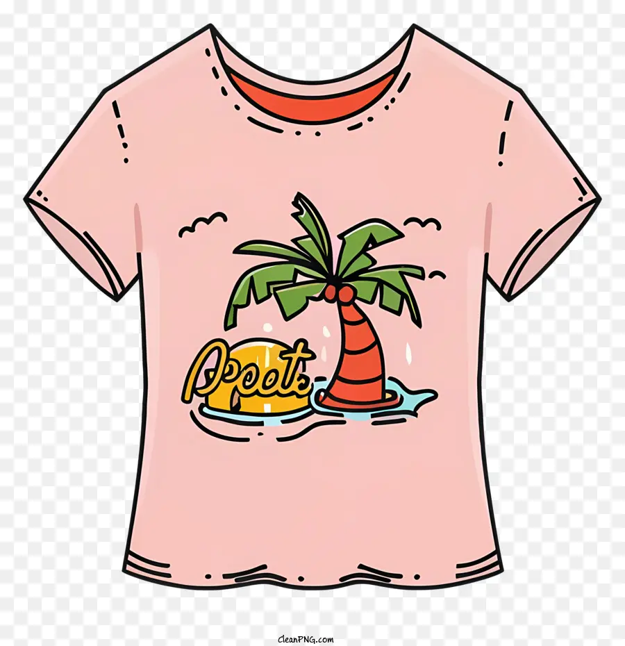 Vêtements，T Shirt Rose PNG