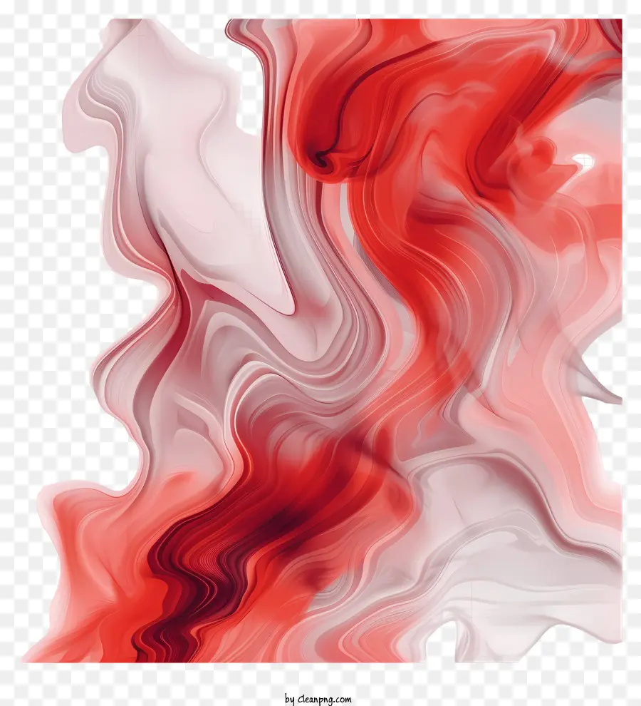 Fumée Rouge，Art Abstrait PNG