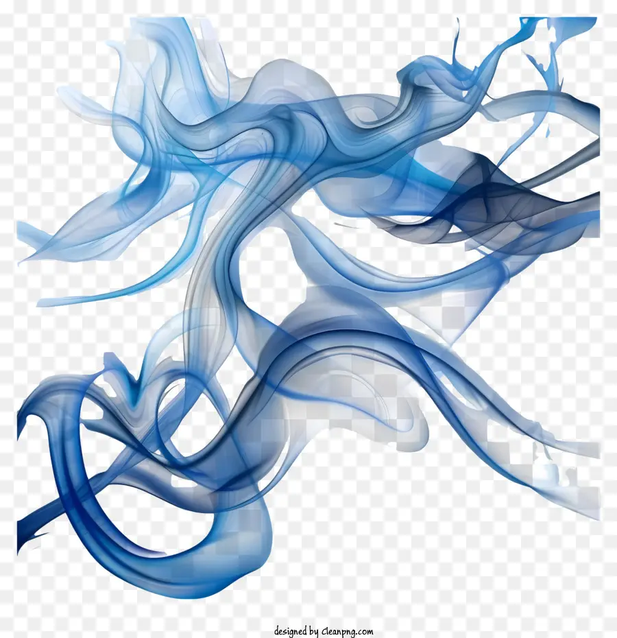 La Fumée Bleue，Illustration Numérique PNG