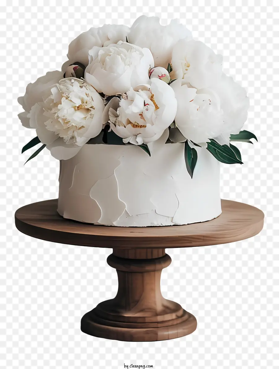 Gâteau Blanc，Gâteau Avec Des Fleurs PNG