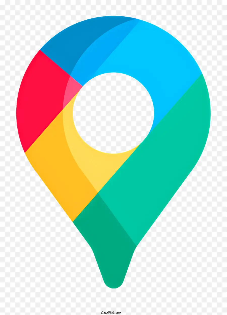 Logo Google Maps，Arrière Plan Noir PNG