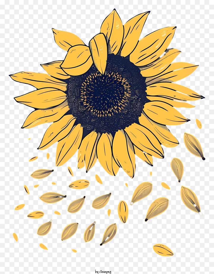 Tournesol Et Graines，Tournesol PNG