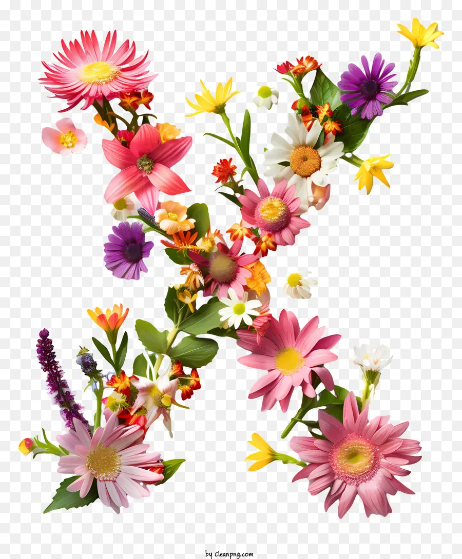 Lettre Florale X，La Fleur De L'alphabet PNG