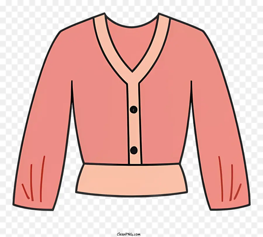 Vêtements，Cardigan Rose PNG