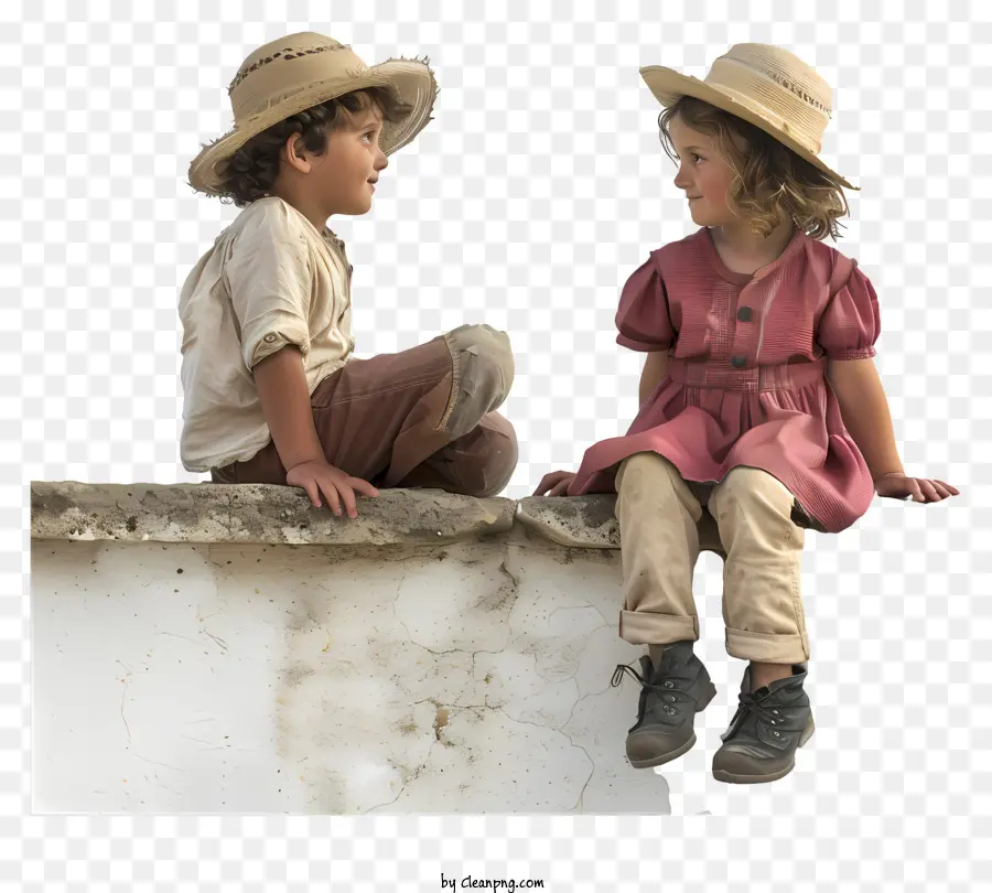 Garçon Et Fille，Les Enfants PNG