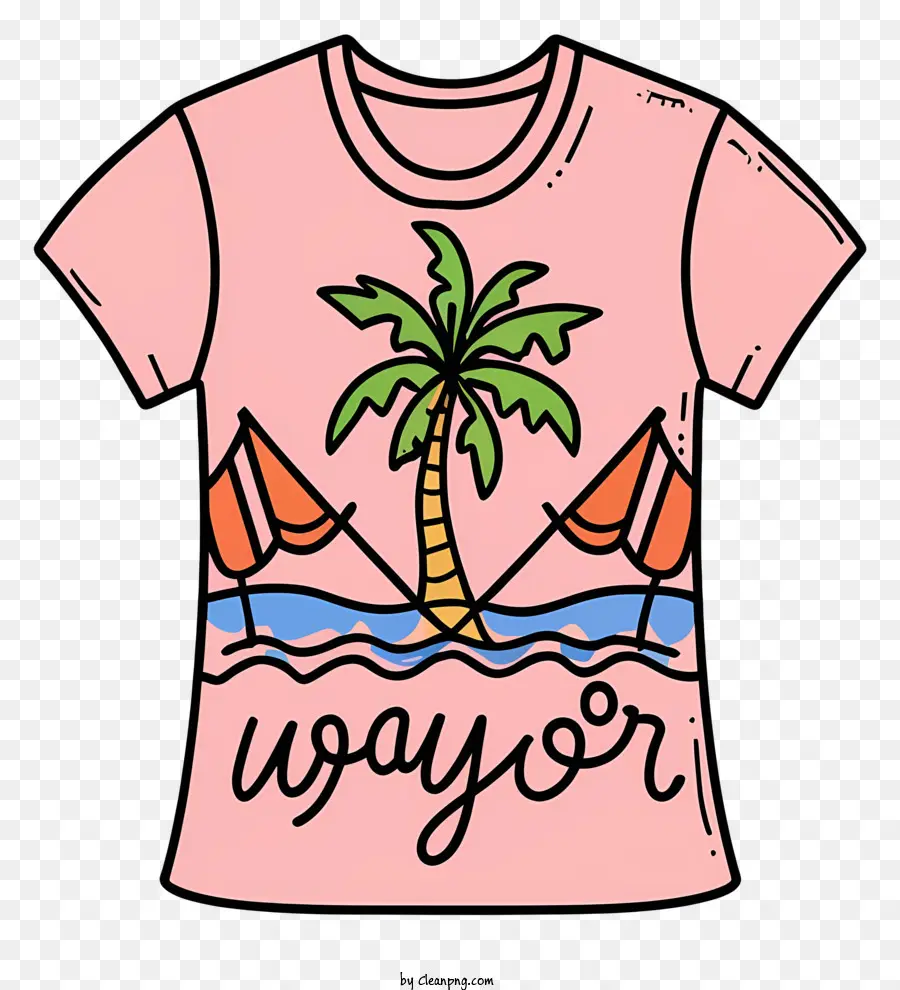 Vêtements，T Shirt De Plage Rose PNG