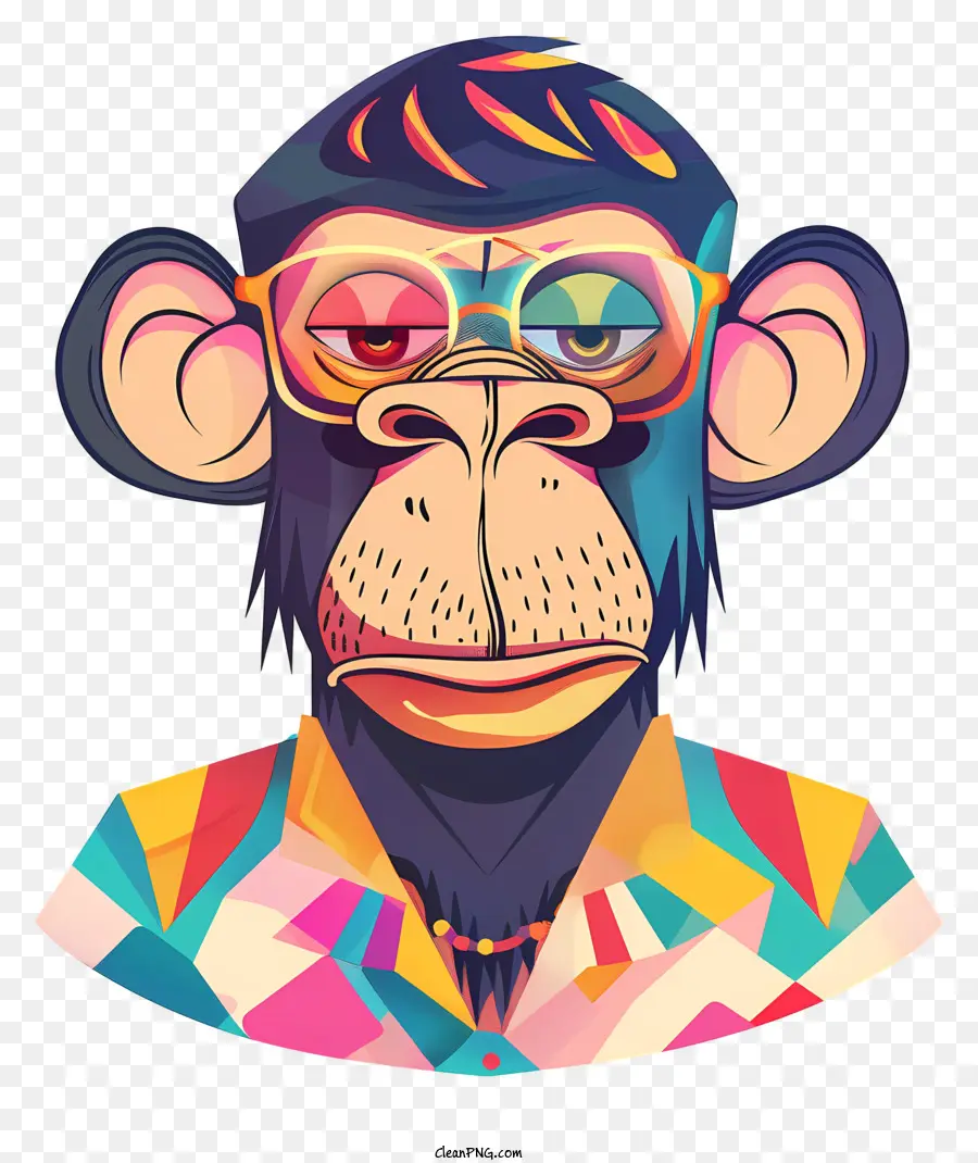 Singe，Singe Coloré PNG