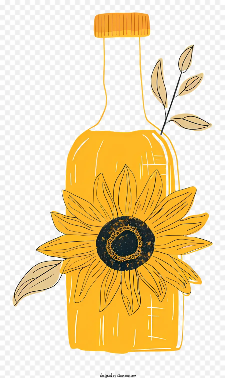 Huile De Tournesol，Bouteille De Tournesol PNG