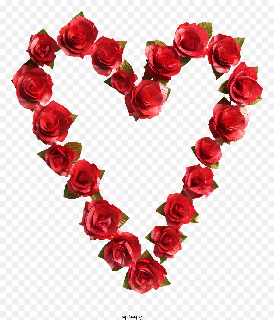 Cœur Floral，Les Roses Rouges PNG