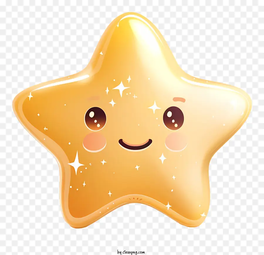 Star Emoji，Personnage De Dessin Animé PNG