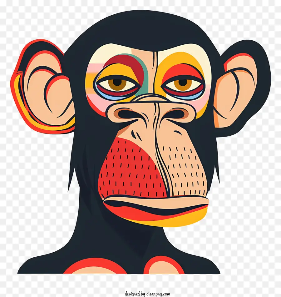 Singe，Singe Coloré PNG