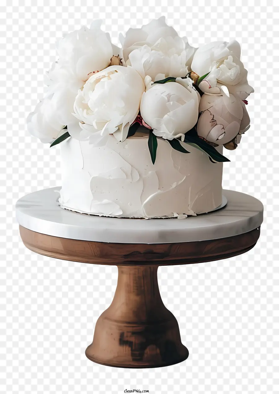 Gâteau Blanc，Fleurs PNG