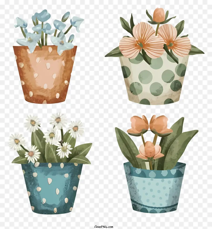 Pot De Fleur，Plantes En Pot PNG