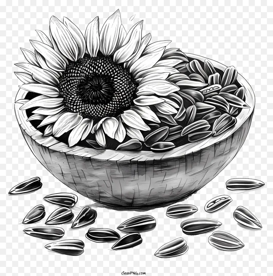 Graines De Tournesol，Tournesol Et Graines PNG