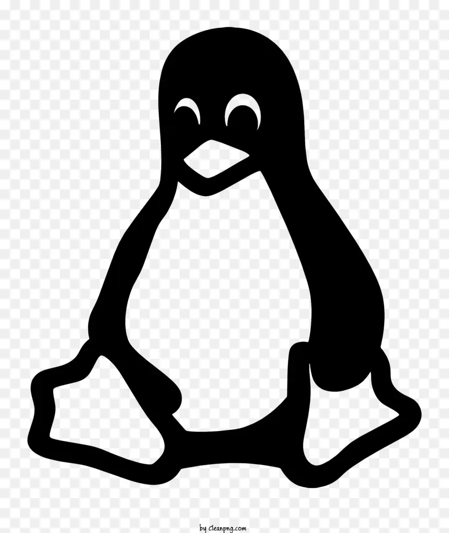 Logo Linux，Pingouin Noir PNG