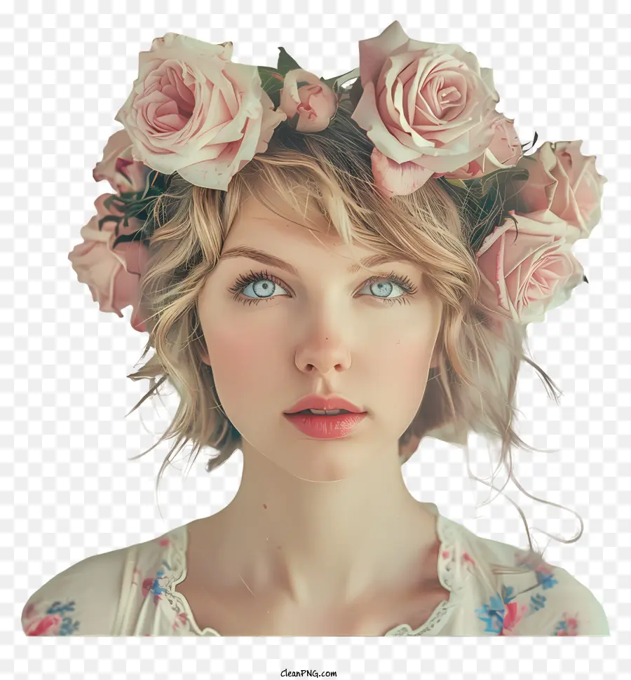 Taylor Swift，Femme Avec Couronne De Fleurs PNG