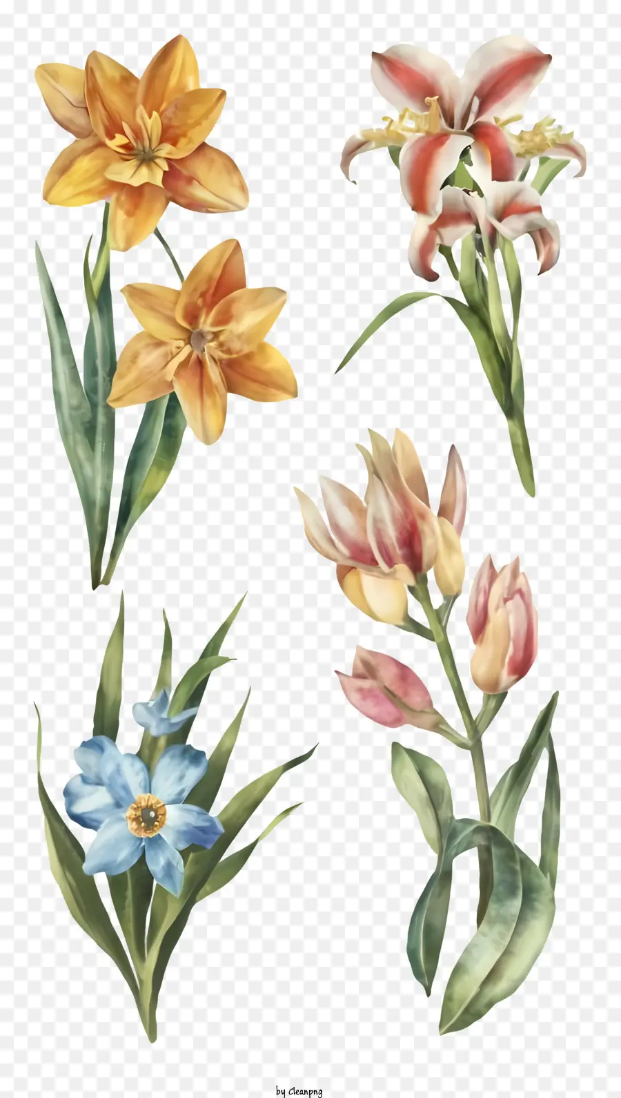Fleur，Illustration Aquarelle PNG