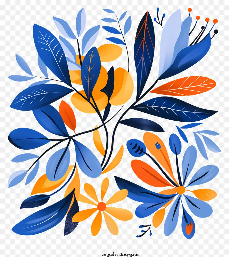 Fleur Bleue，Arrangement Floral PNG