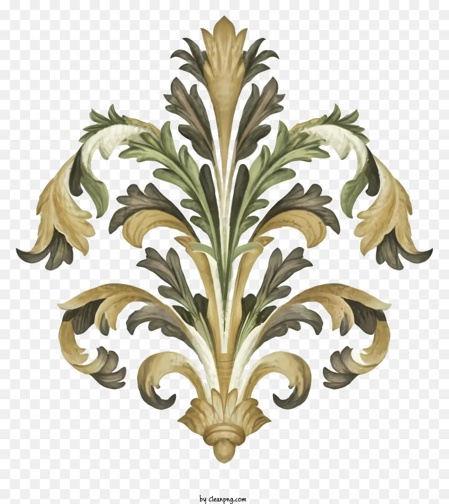 Ancien，Motif Floral élégant PNG