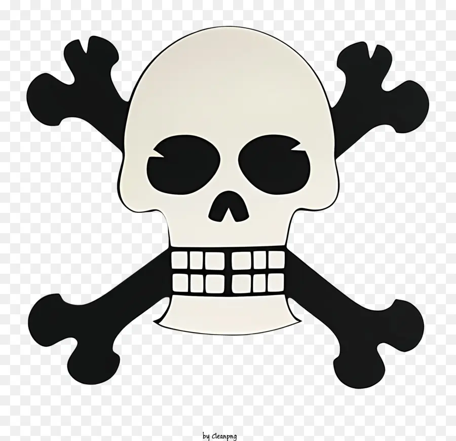 Jolly Roger Une Pièce，Crâne Et Os Croisés PNG