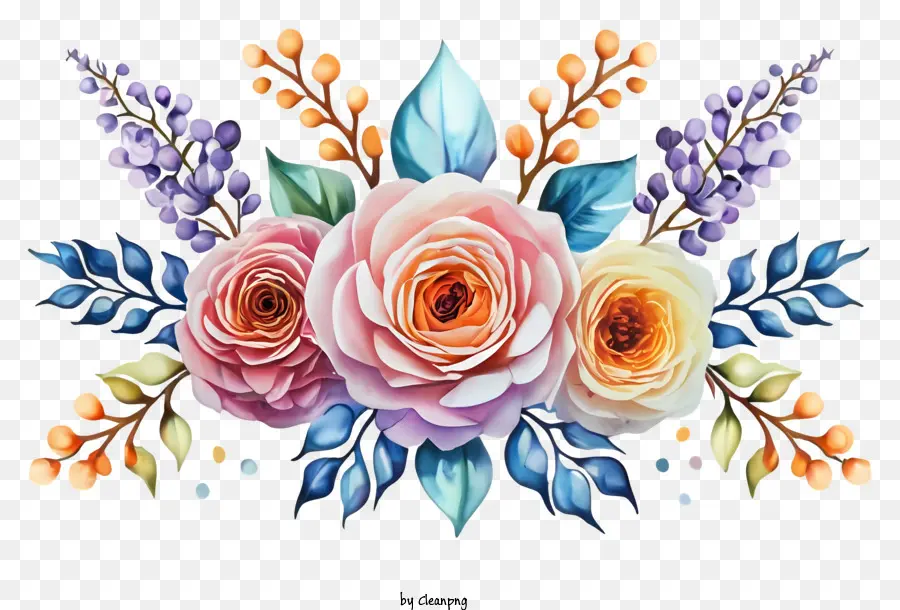 Fleur，Bordure Florale PNG