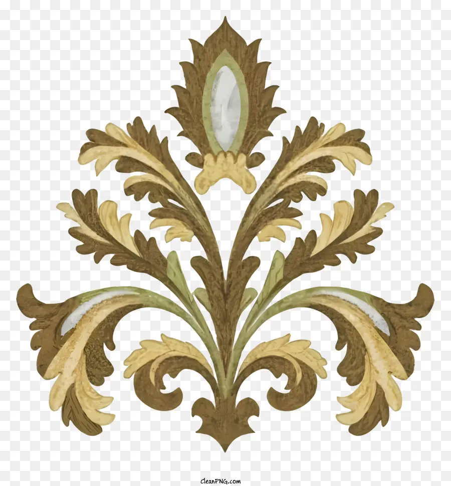 Ancien，Motif Floral élégant PNG