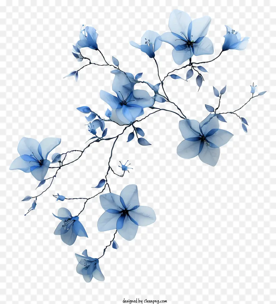 Bleu Fleur De Vigne，Fleurs Bleues PNG