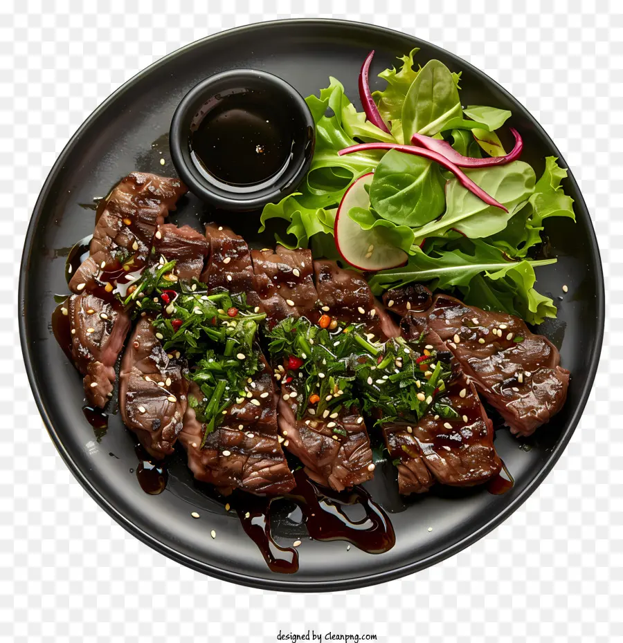 Steak，Salade PNG