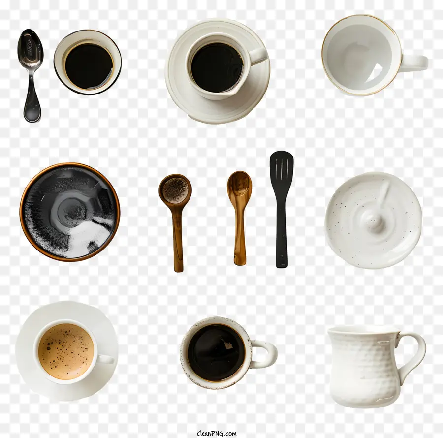 Tasse à Café，Vue De Dessus PNG