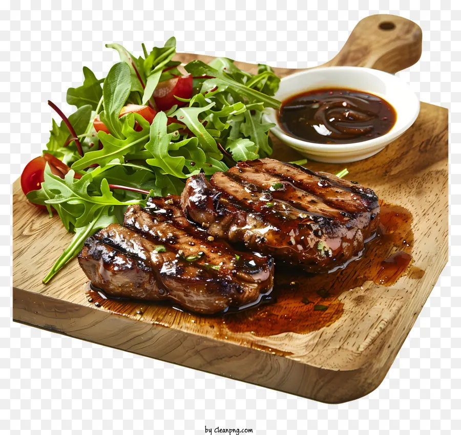 Steak，Planche à Découper En Bois PNG