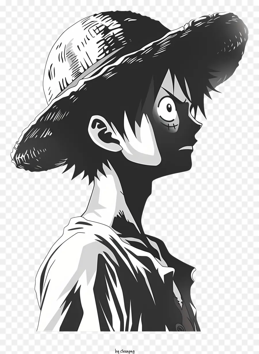 Une Seule Pièce Luffy，Silhouette PNG