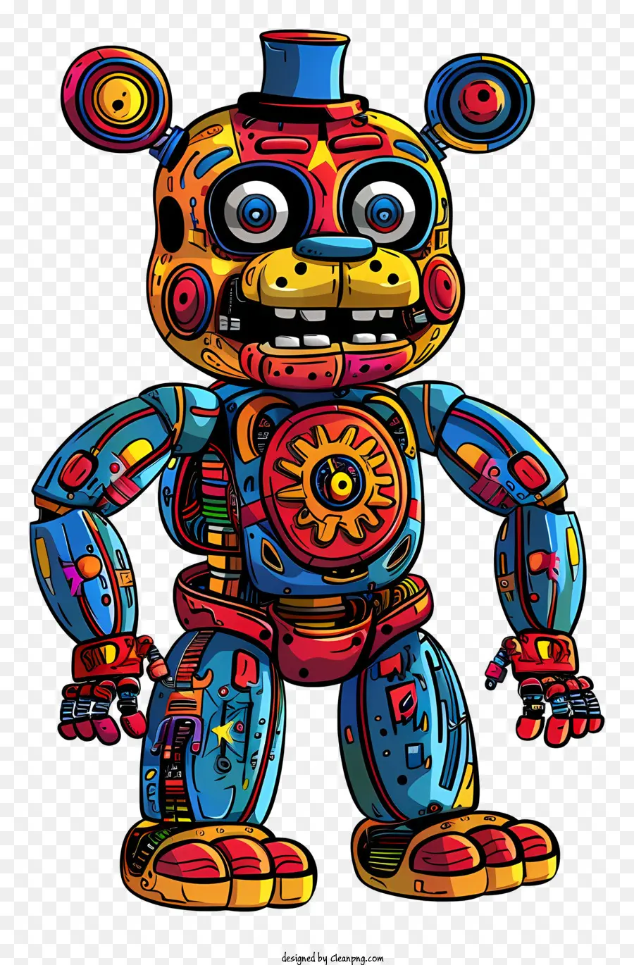 Fnaf Freddy Fazbear，Coloré Robot PNG