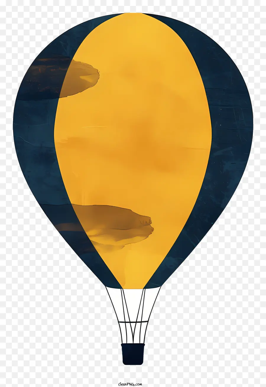 Montgolfière，Montgolfière Jaune Et Bleue PNG