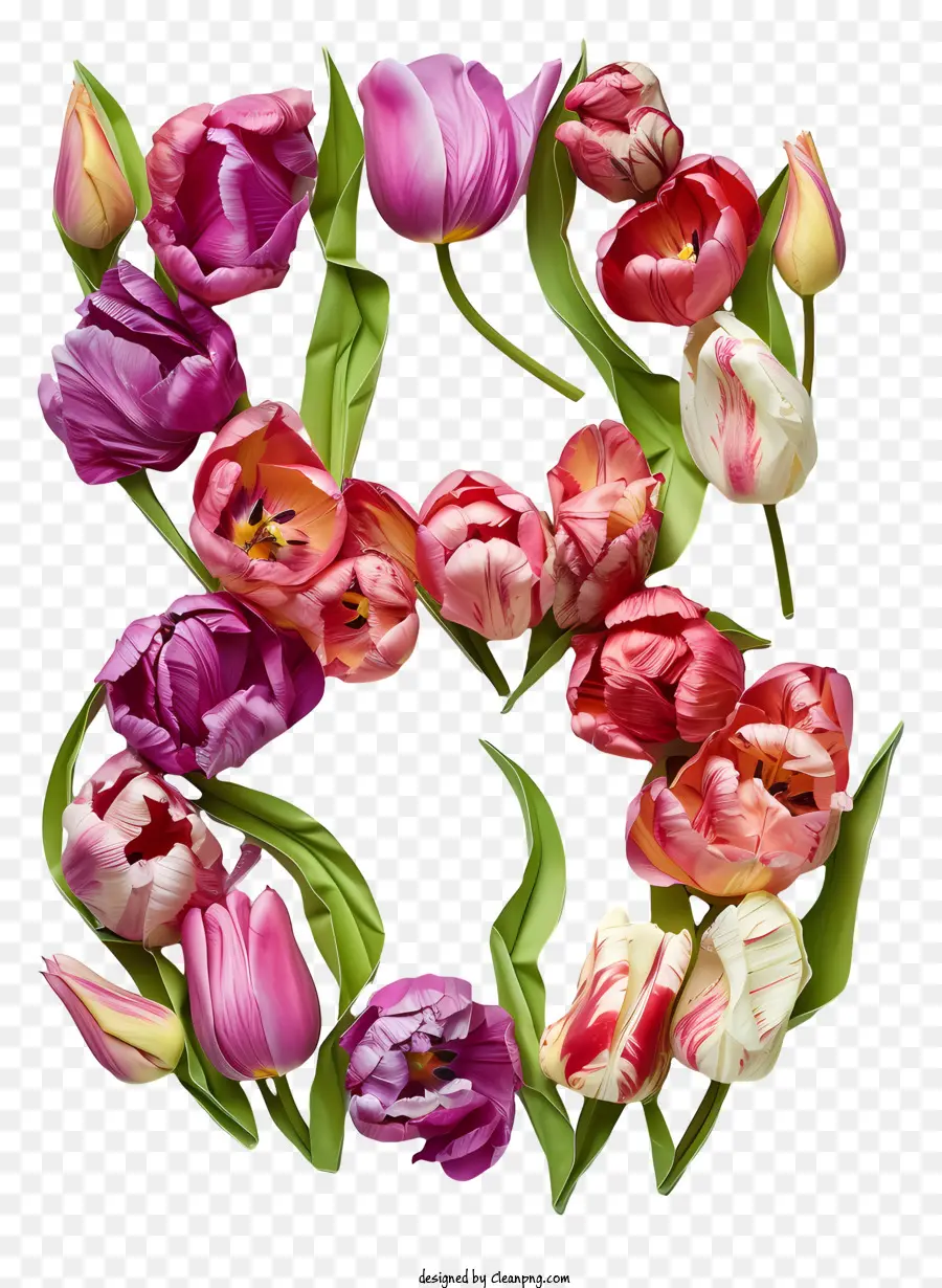 Numéro Huit Floral，Tulip PNG
