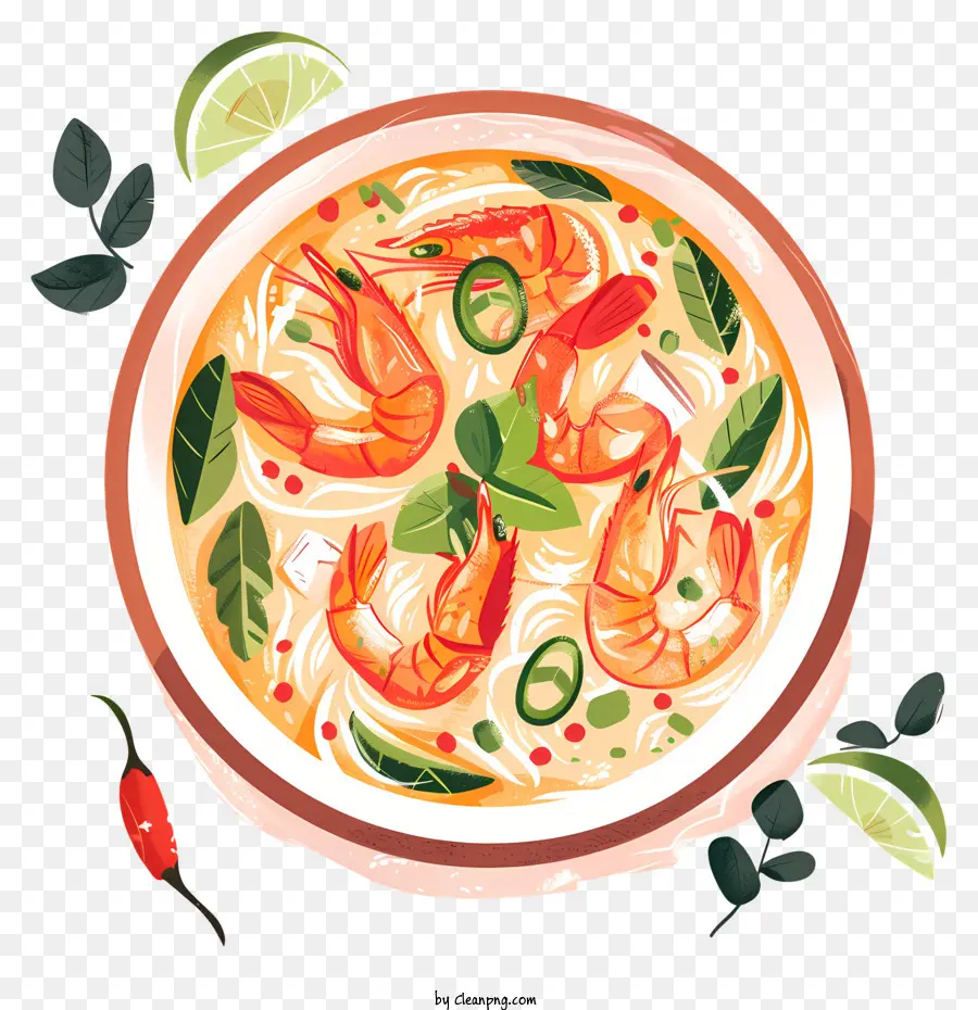 Tom Yum Goong，Soupe Aux Crevettes PNG