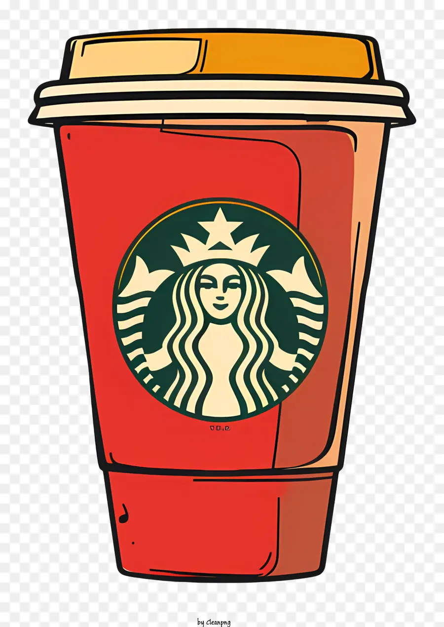 Starbucks Tasse De Café，Tasse En Papier Rouge PNG
