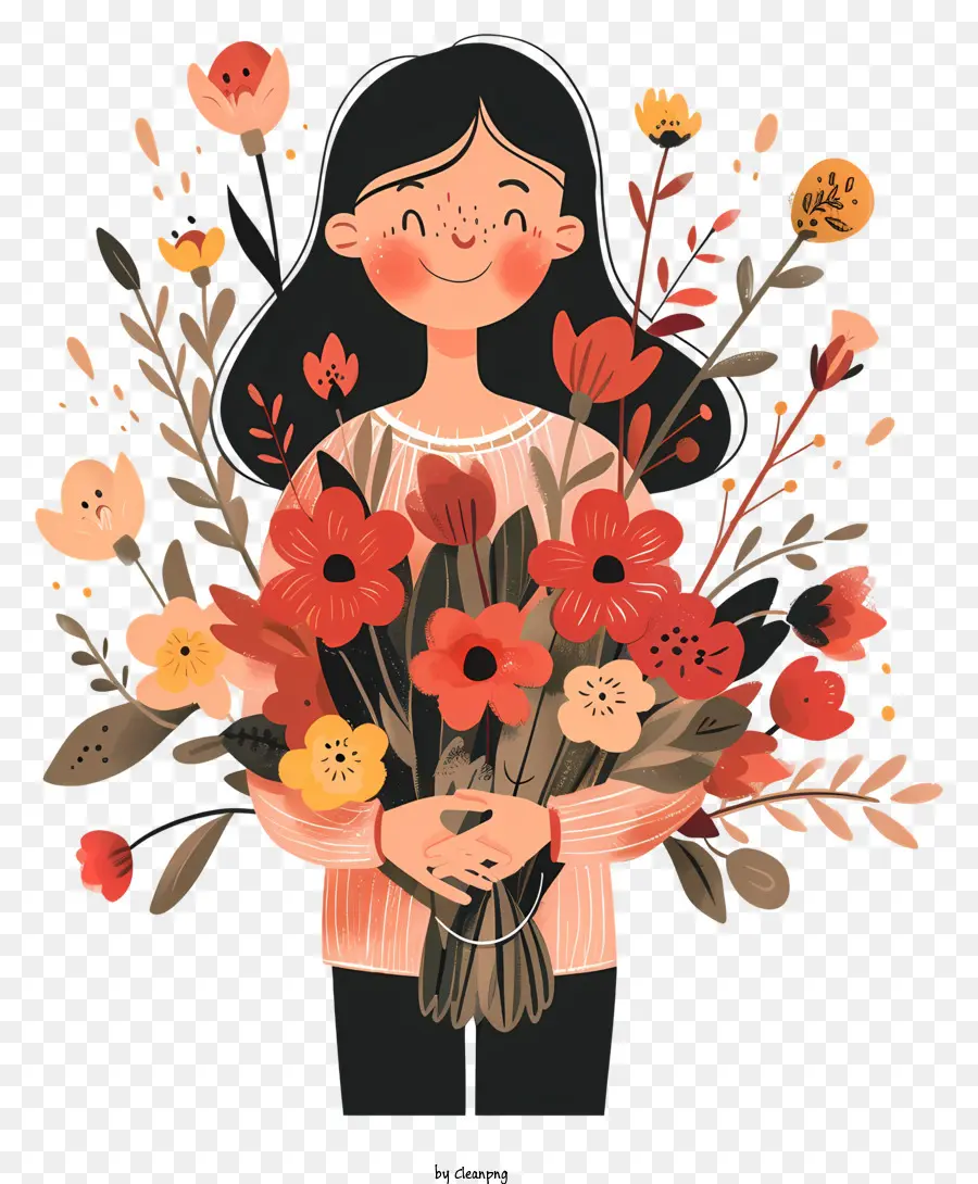 Art Des Fleurs De La Journée Des Femmes，Bouquet PNG