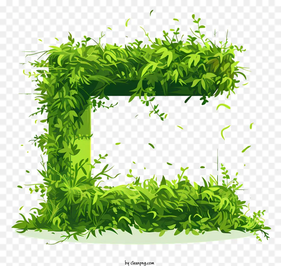 Le Vert De L'herbe，Lettre De Plante PNG